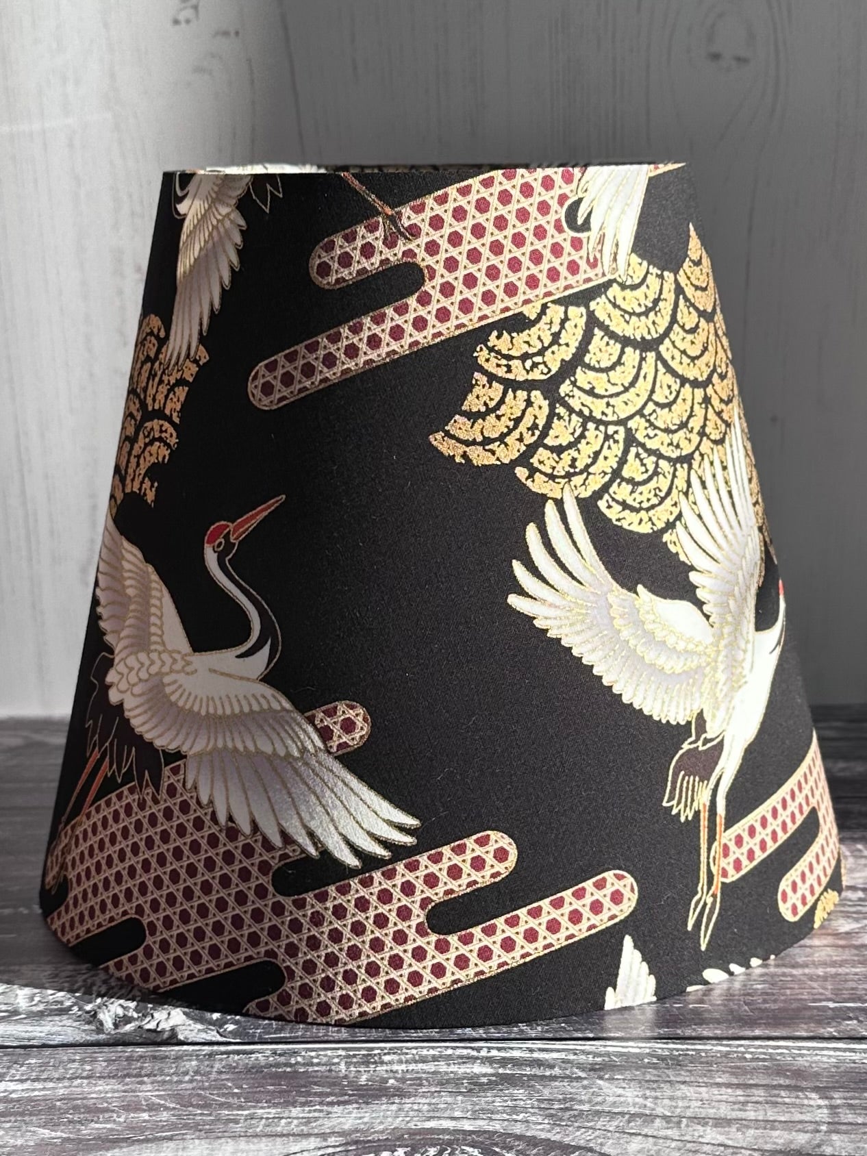 Empire lampshade Flying Cranes