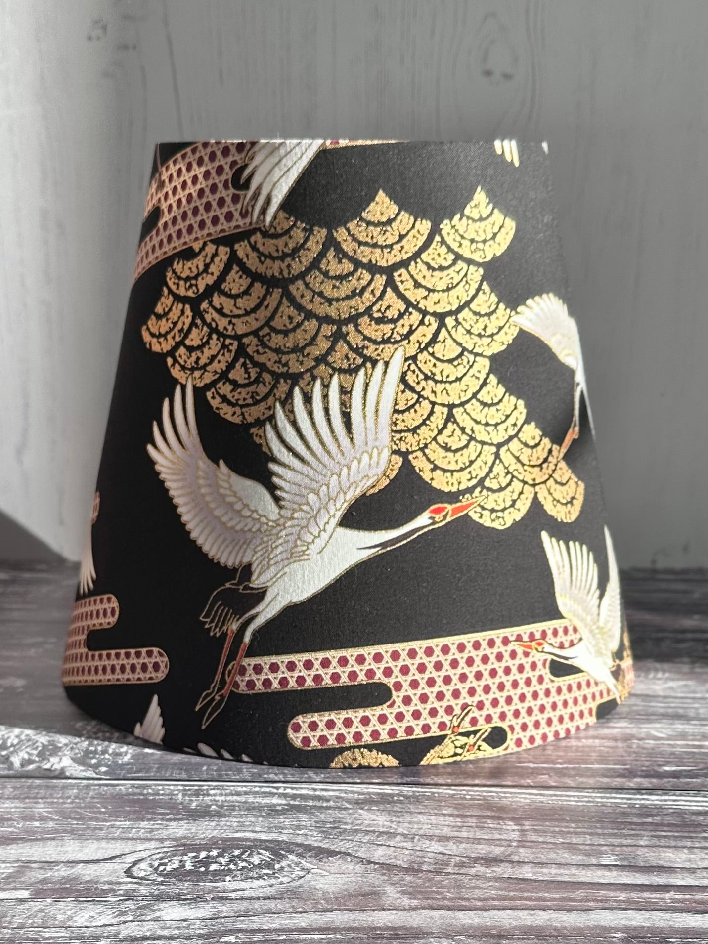 Empire lampshade Flying Cranes