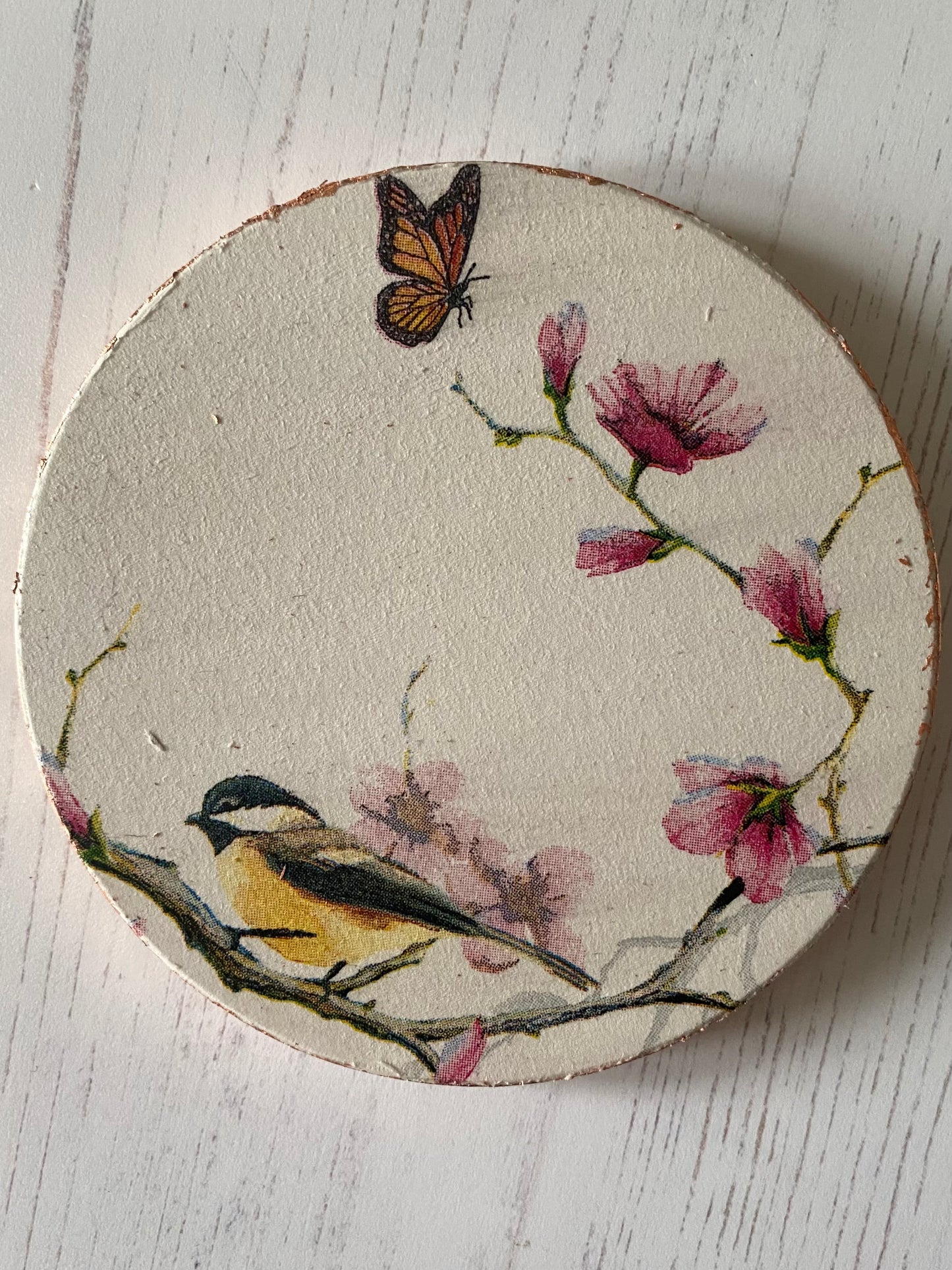 Bird in Blossom Coaster Set