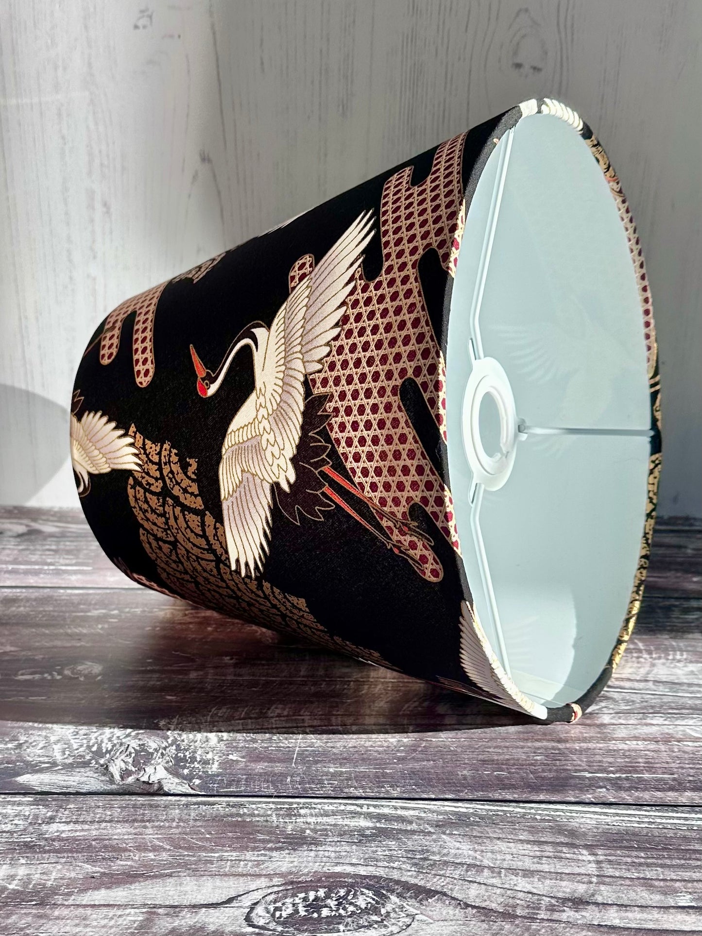 Empire lampshade Flying Cranes
