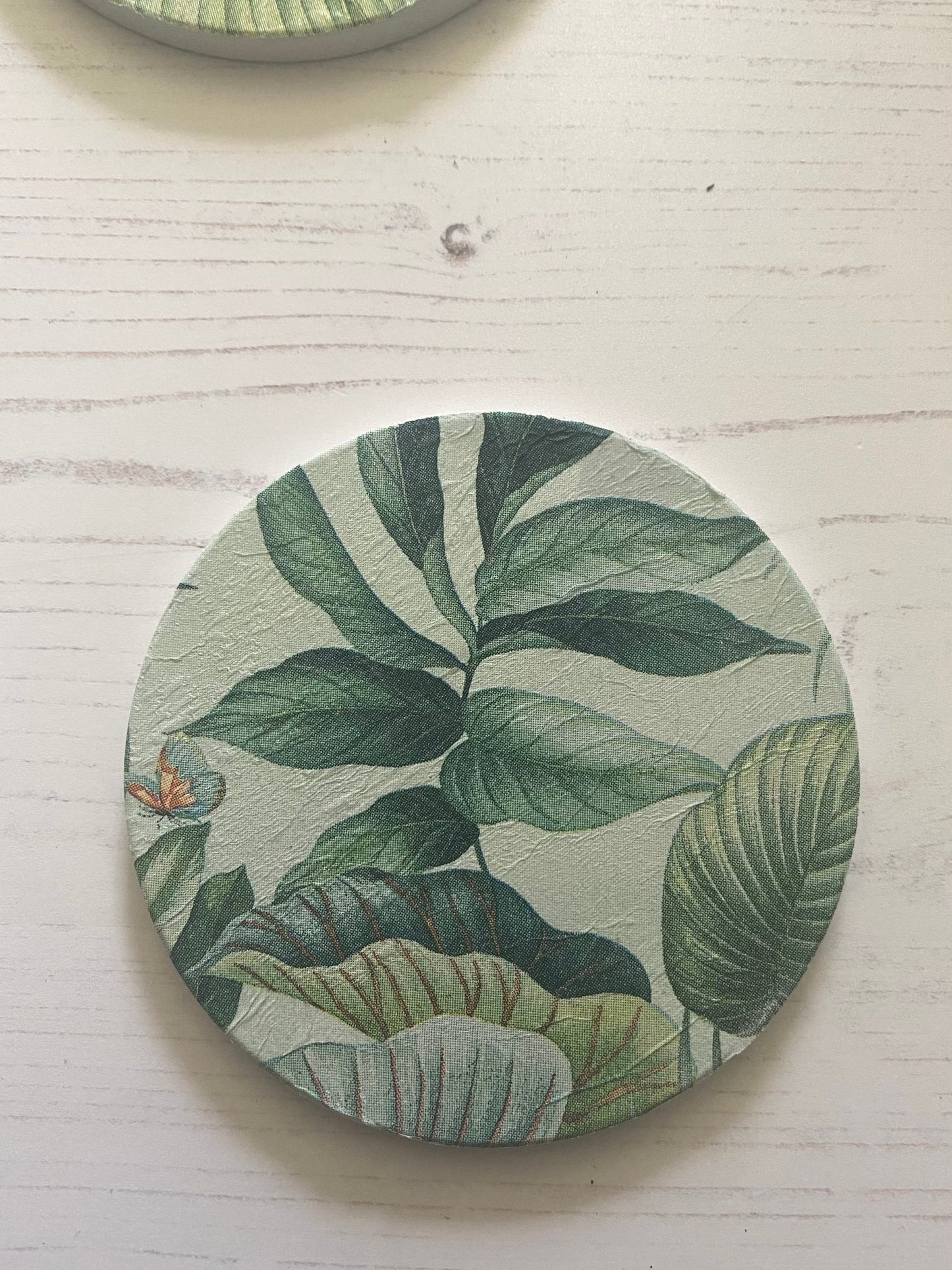 Peacock in Foliage Coaster Set