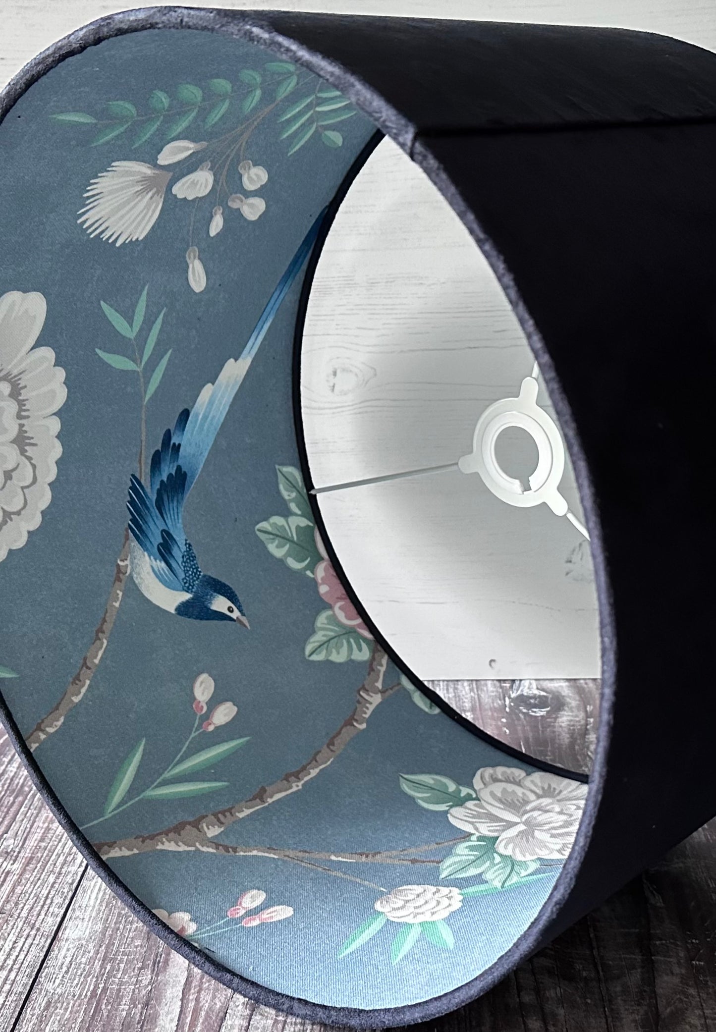 Double Sided Lampshade Blue Birds