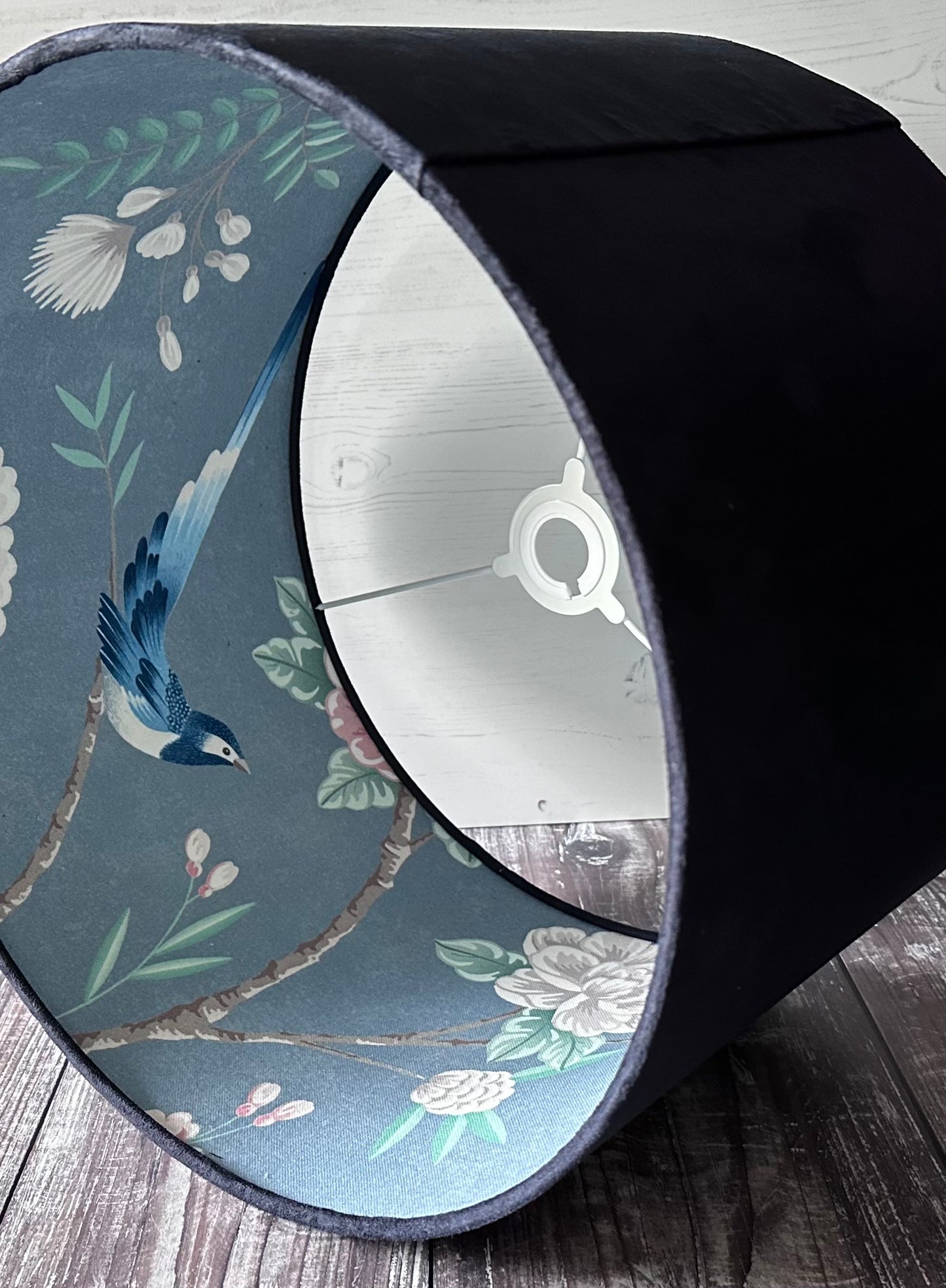 Double Sided Lampshade Blue Birds