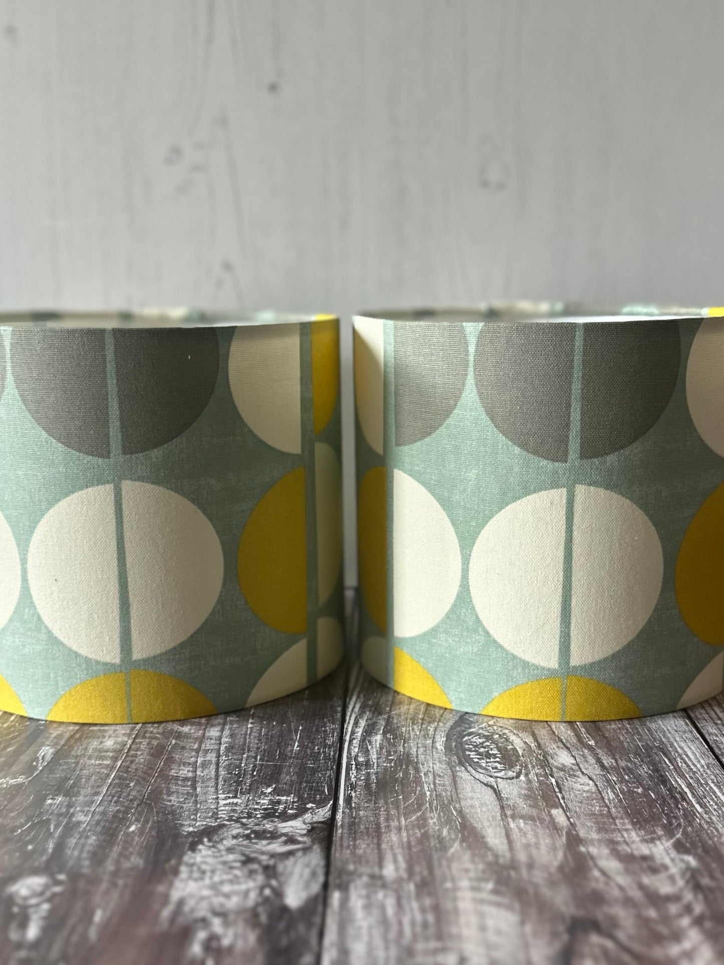 Retro Lampshade Blue & Yellow Circles