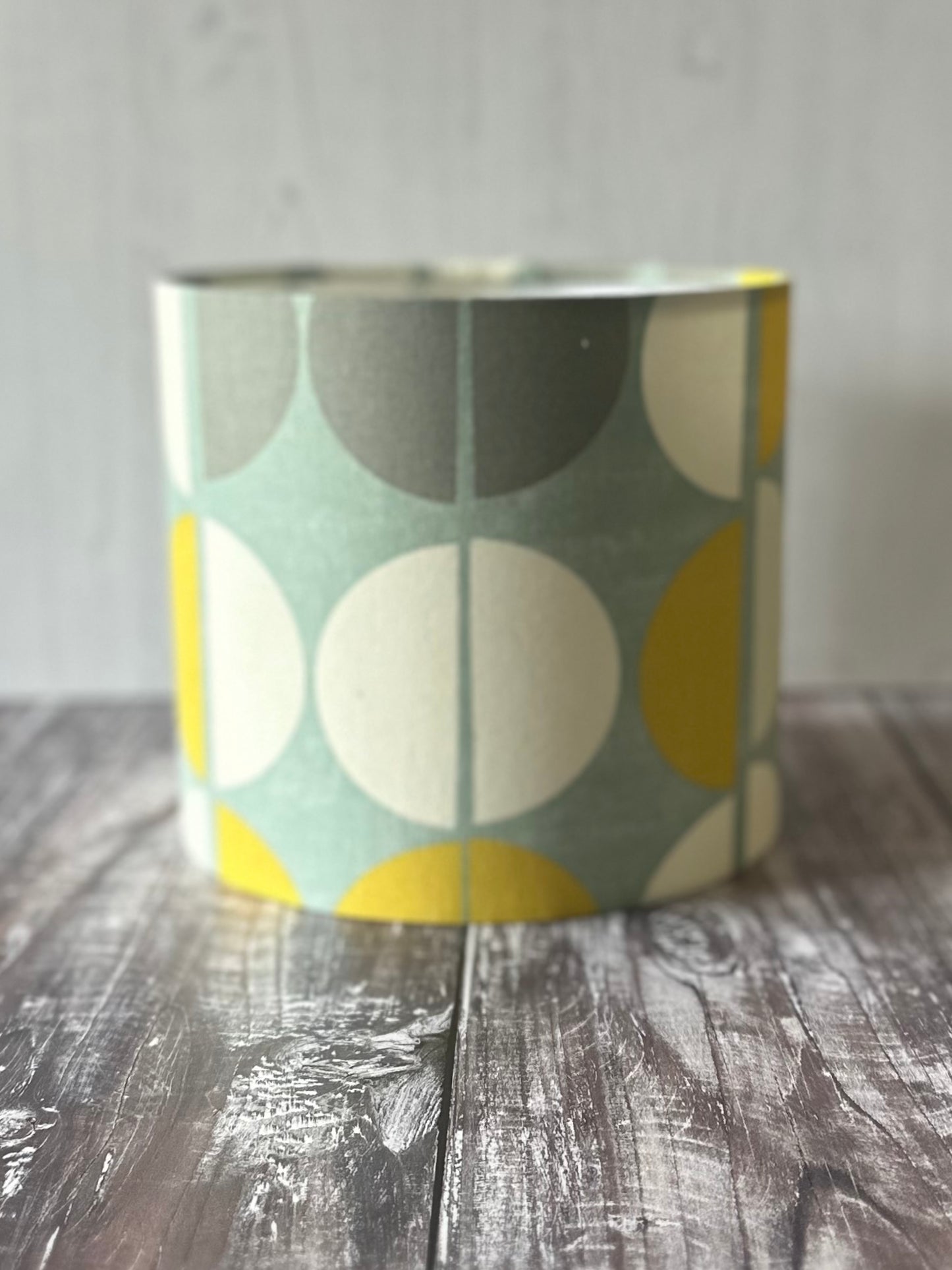 Retro Lampshade Blue & Yellow Circles