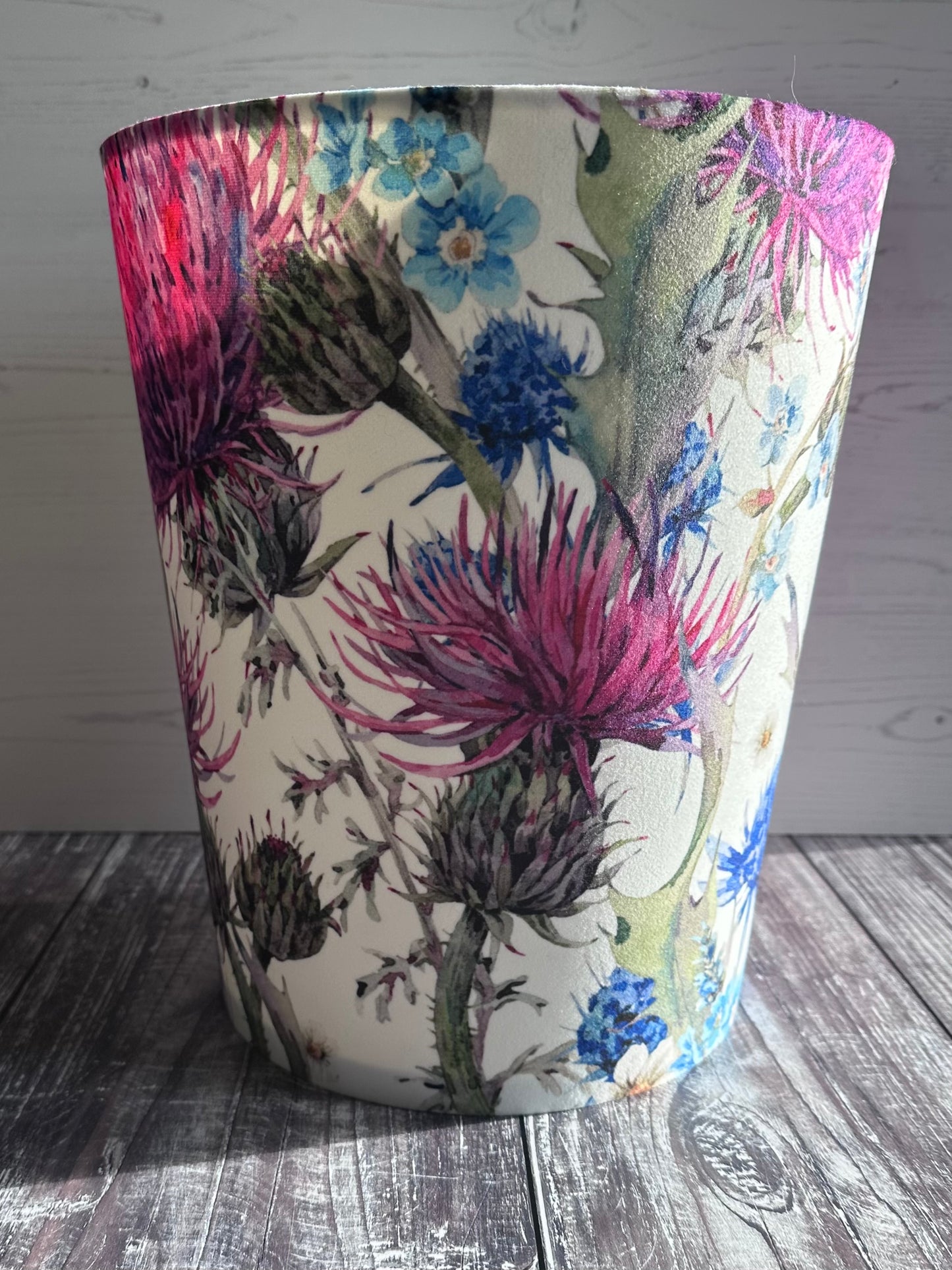 Thistle fabric paper bin