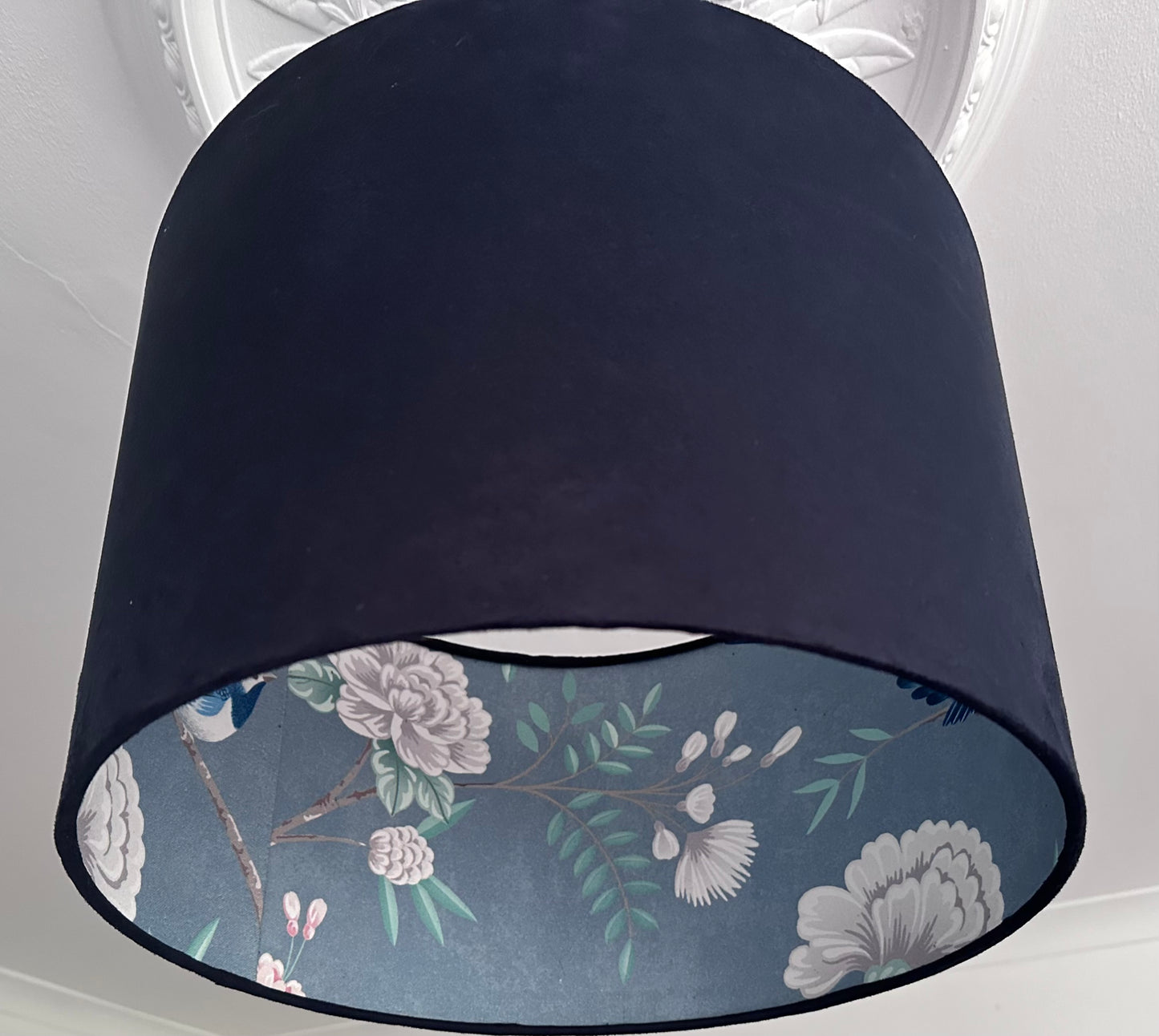 Double Sided Lampshade Blue Birds