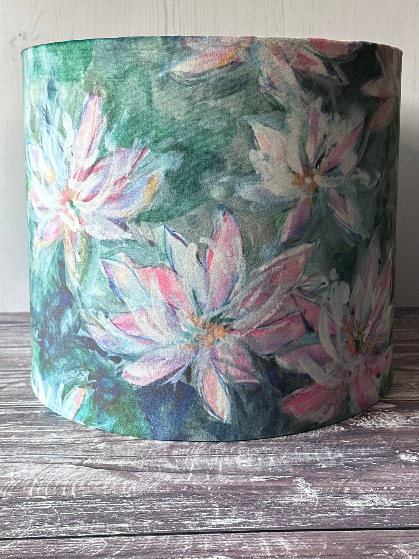 Waterlily velvet lampshade