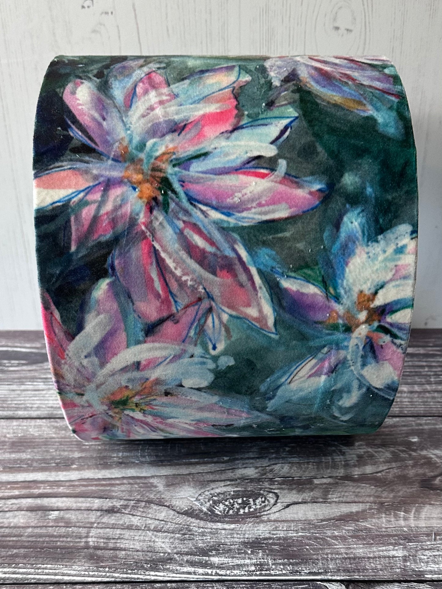 Waterlily velvet lampshade