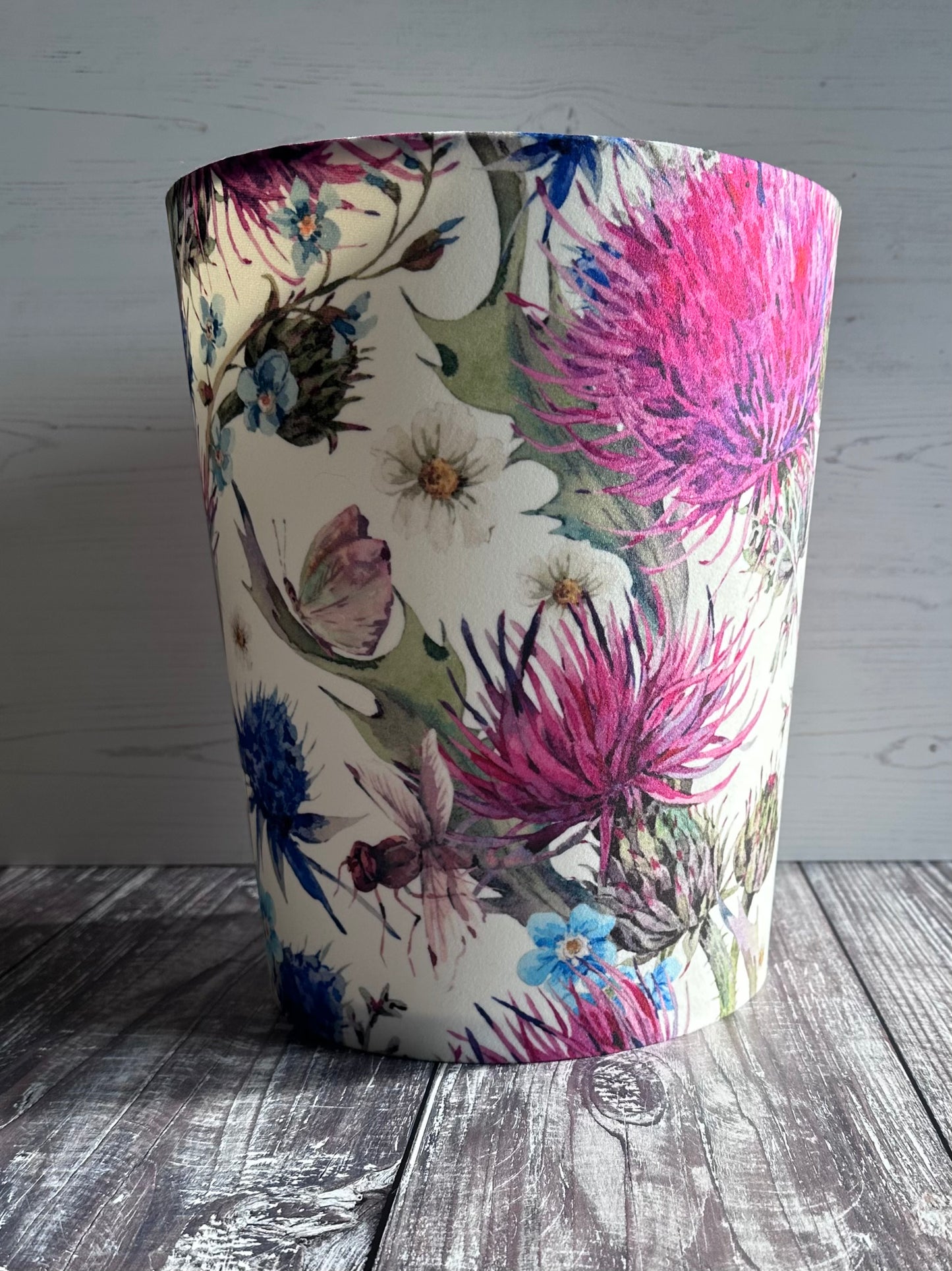 Thistle fabric paper bin
