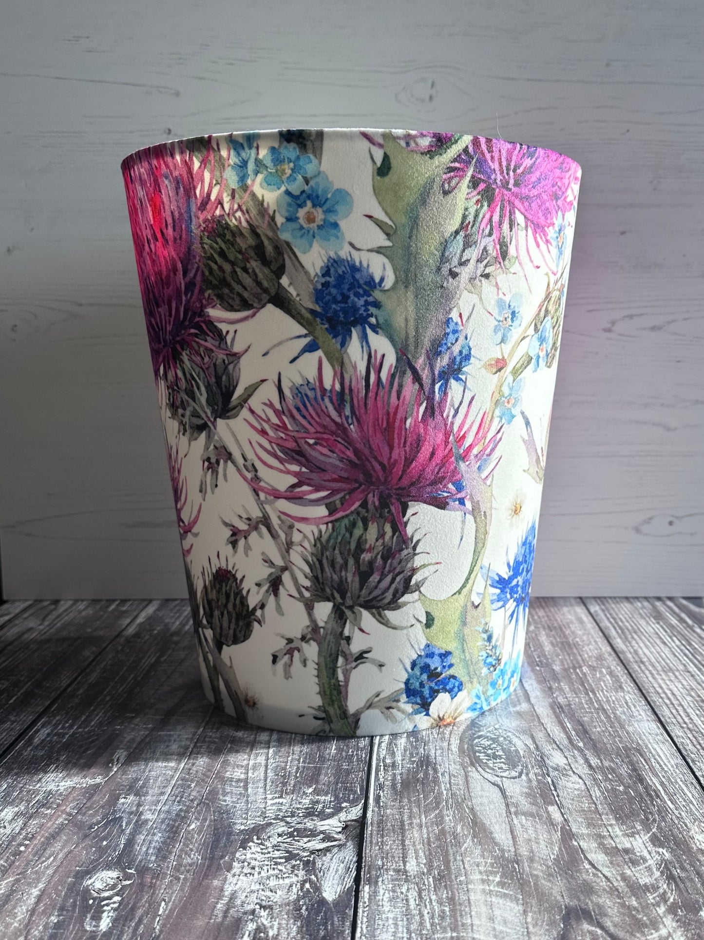 Thistle fabric paper bin