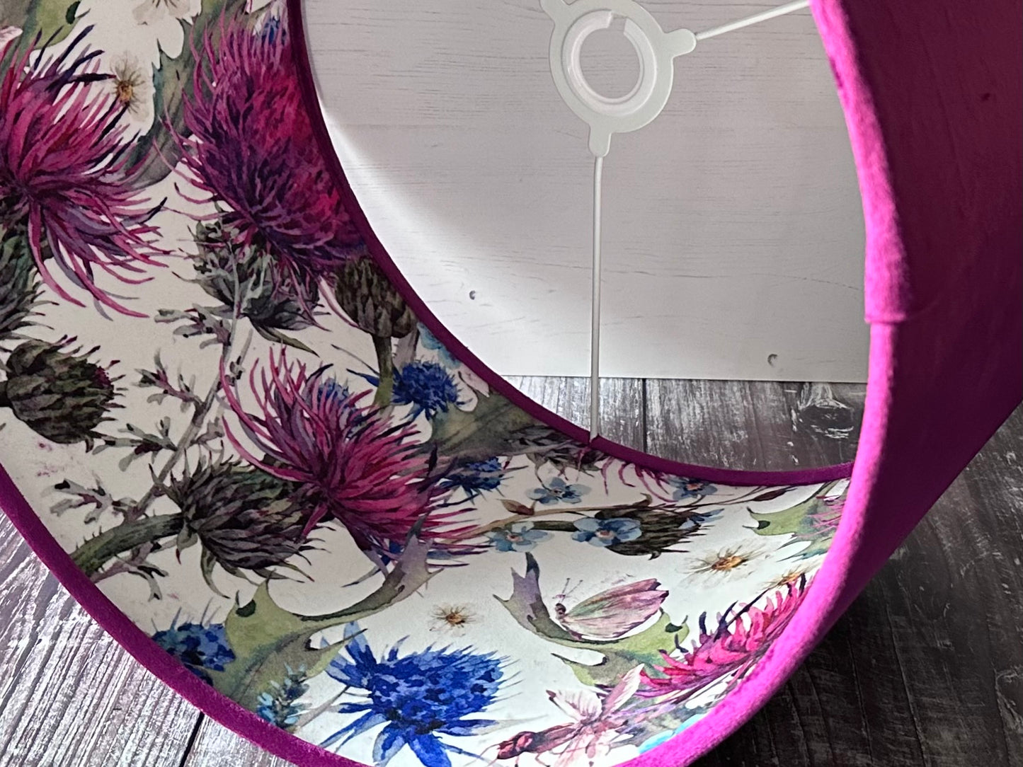 Double sided lampshade thistle