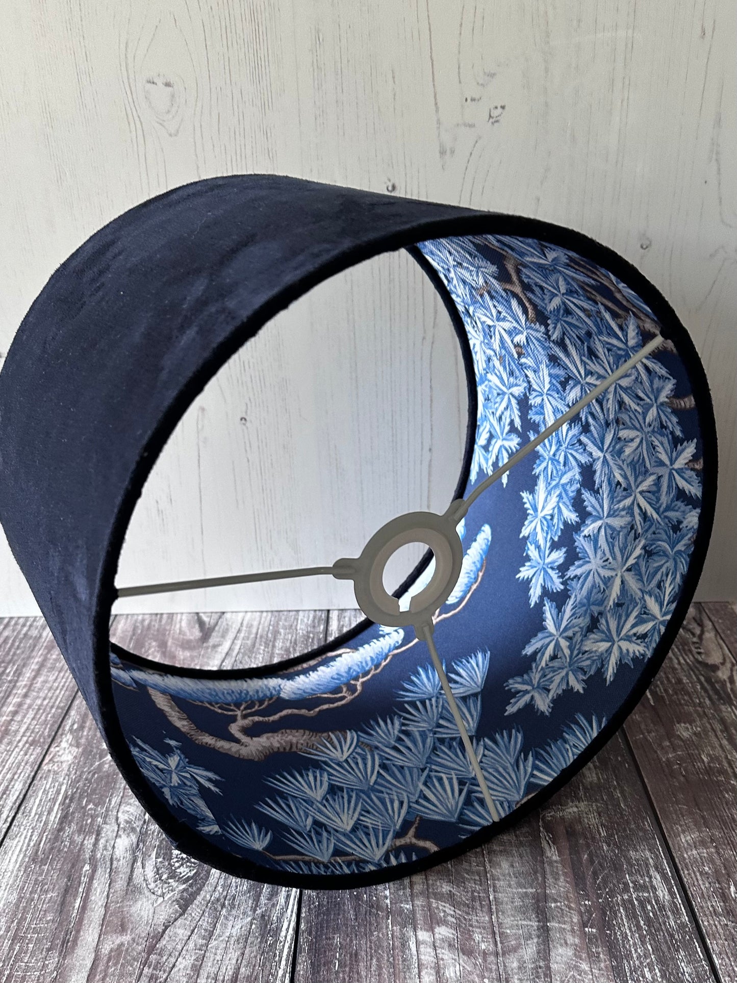 Double Sided Lampshade Blue Forest