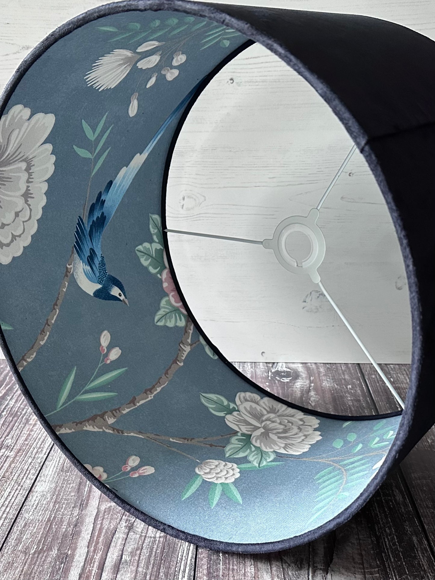 Double Sided Lampshade Blue Birds