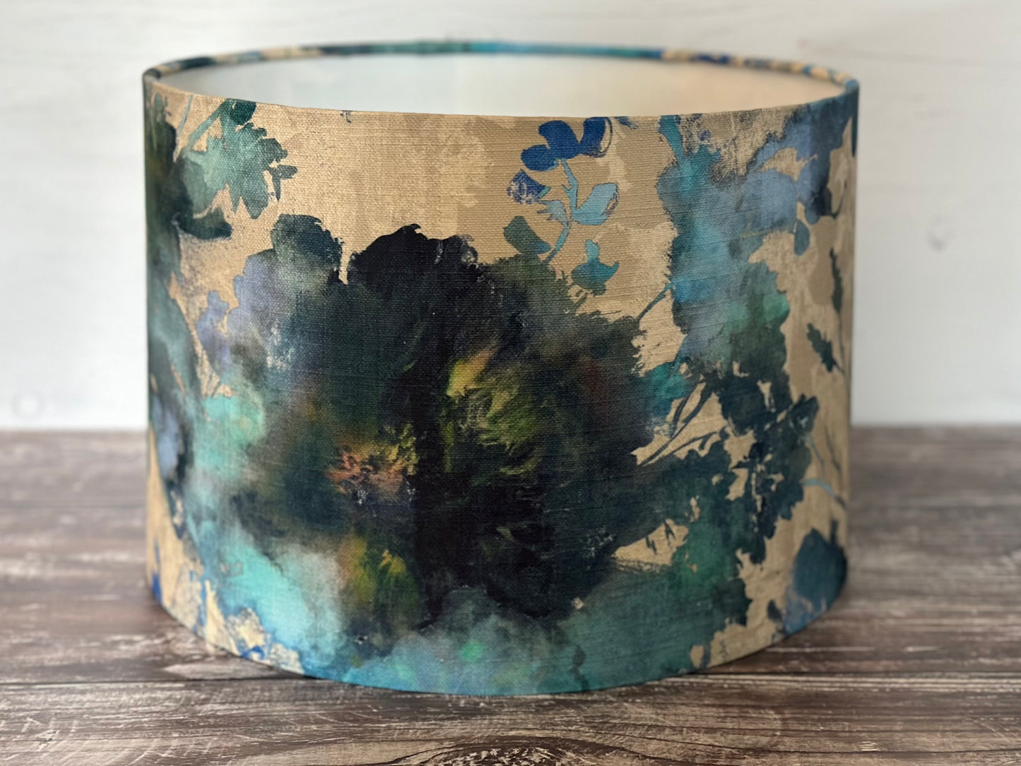 Blue watercolour flower lampshade