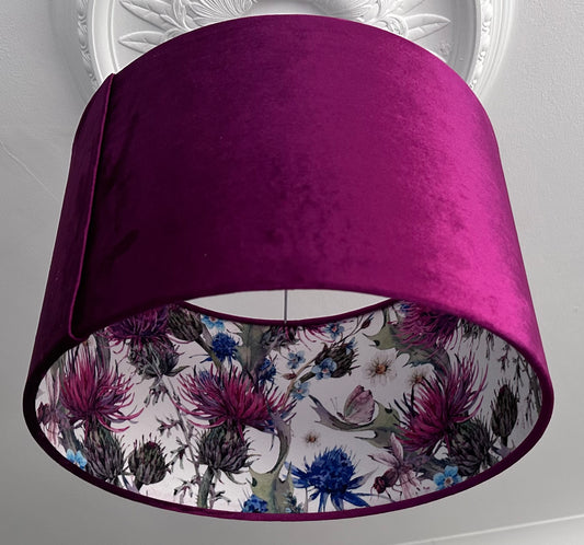 Double sided lampshade thistle