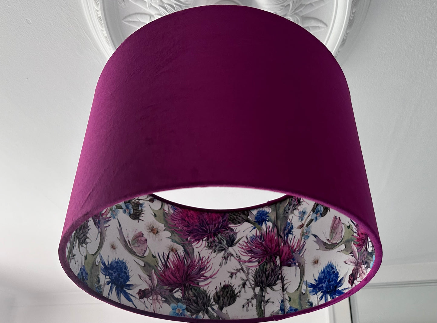 Double sided lampshade thistle