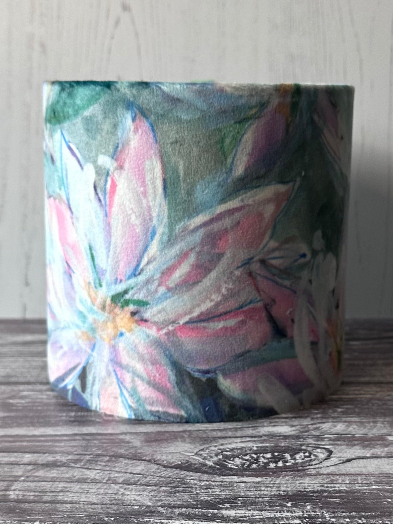 Waterlily velvet lampshade