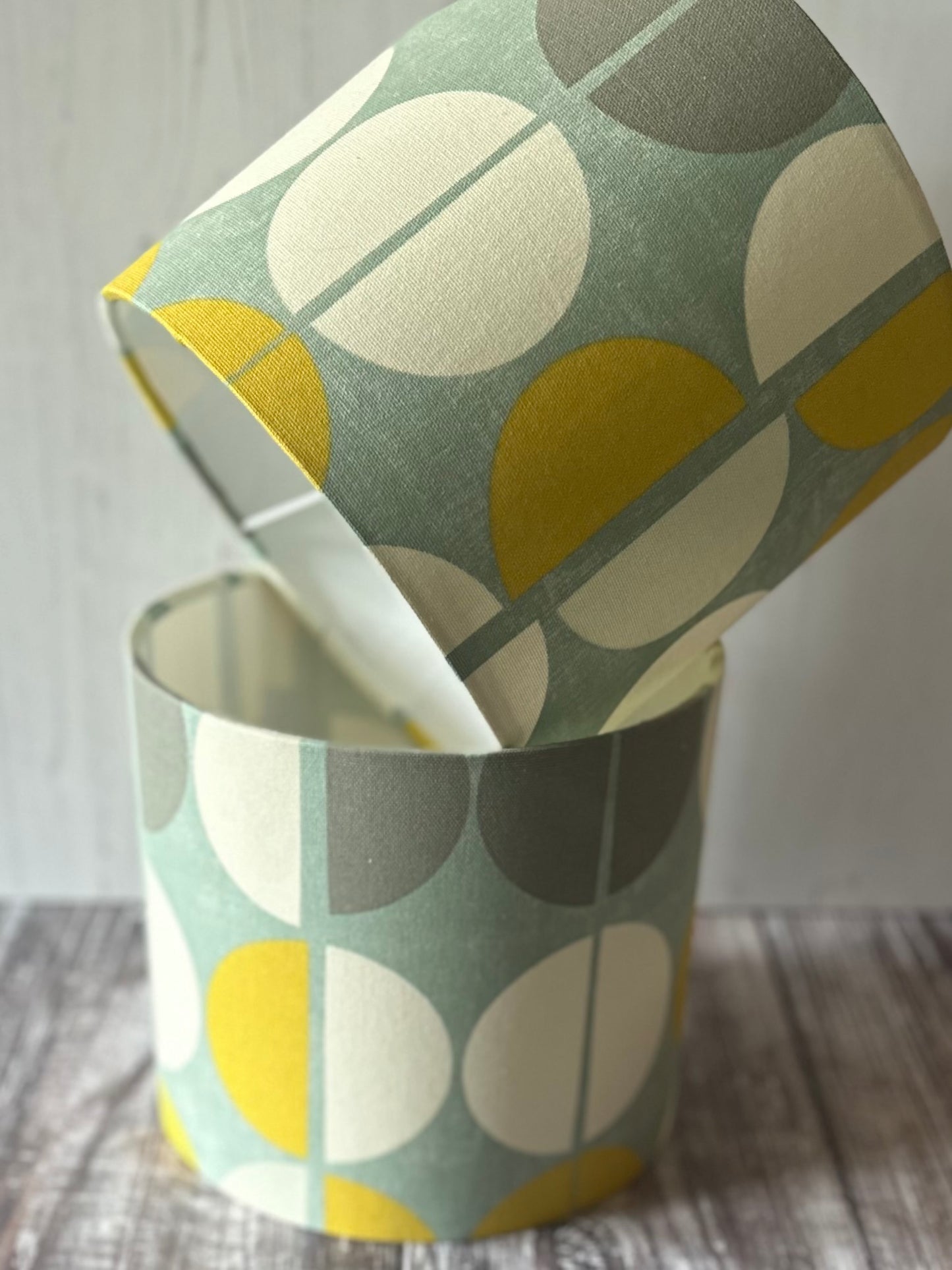 Retro Lampshade Blue & Yellow Circles