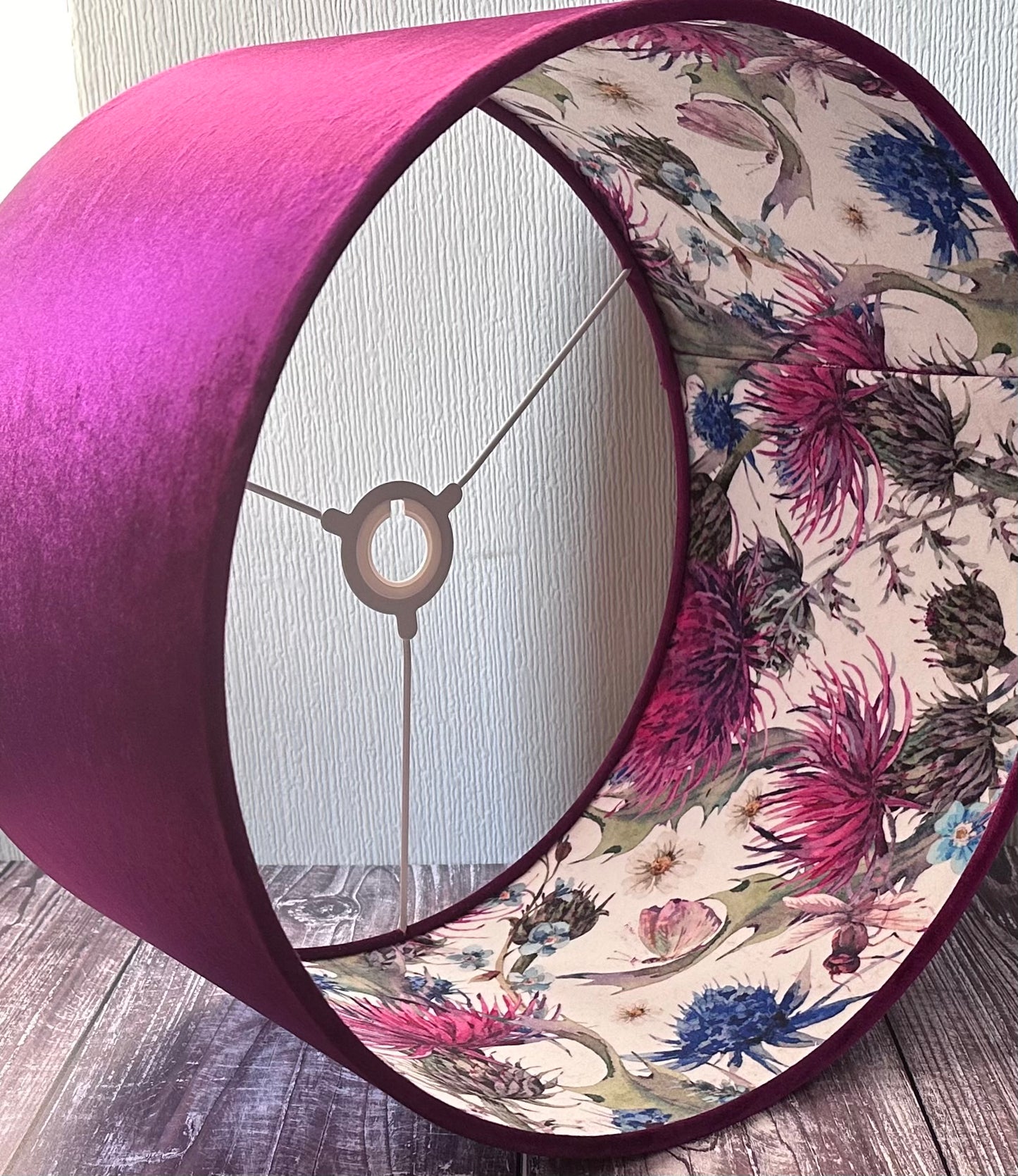 Double sided lampshade thistle