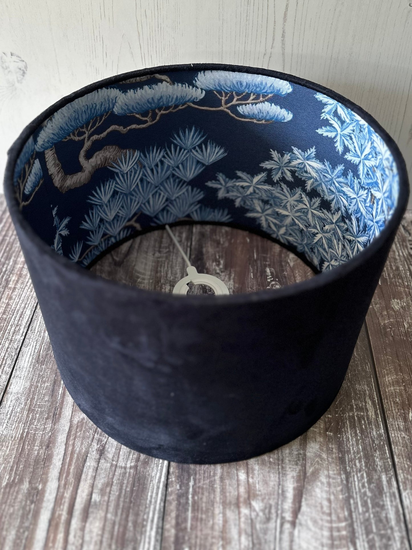 Double Sided Lampshade Blue Forest