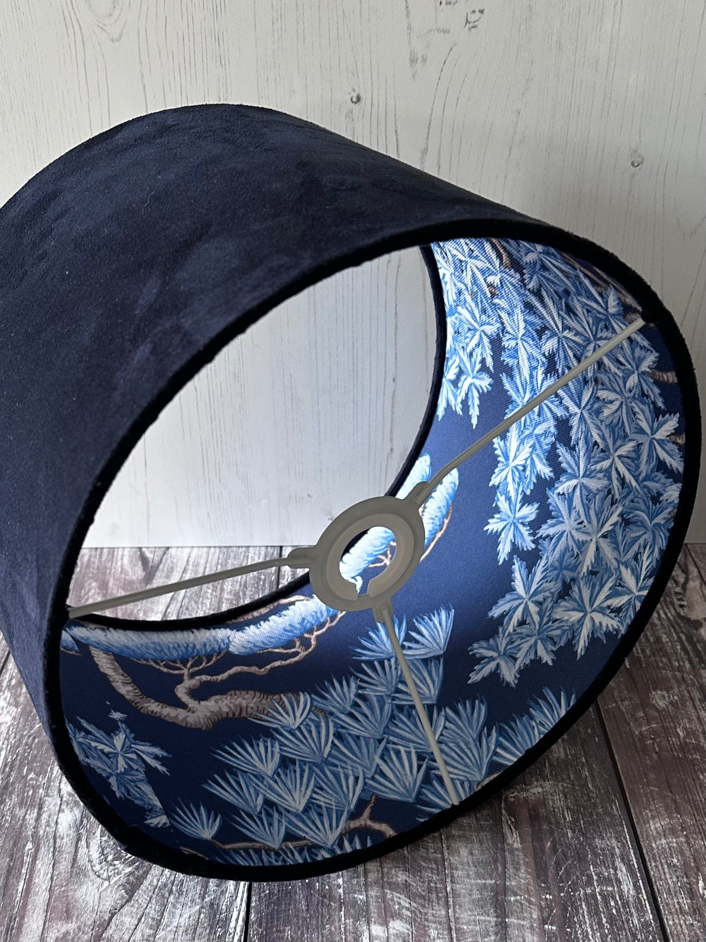 Double Sided Lampshade Blue Forest