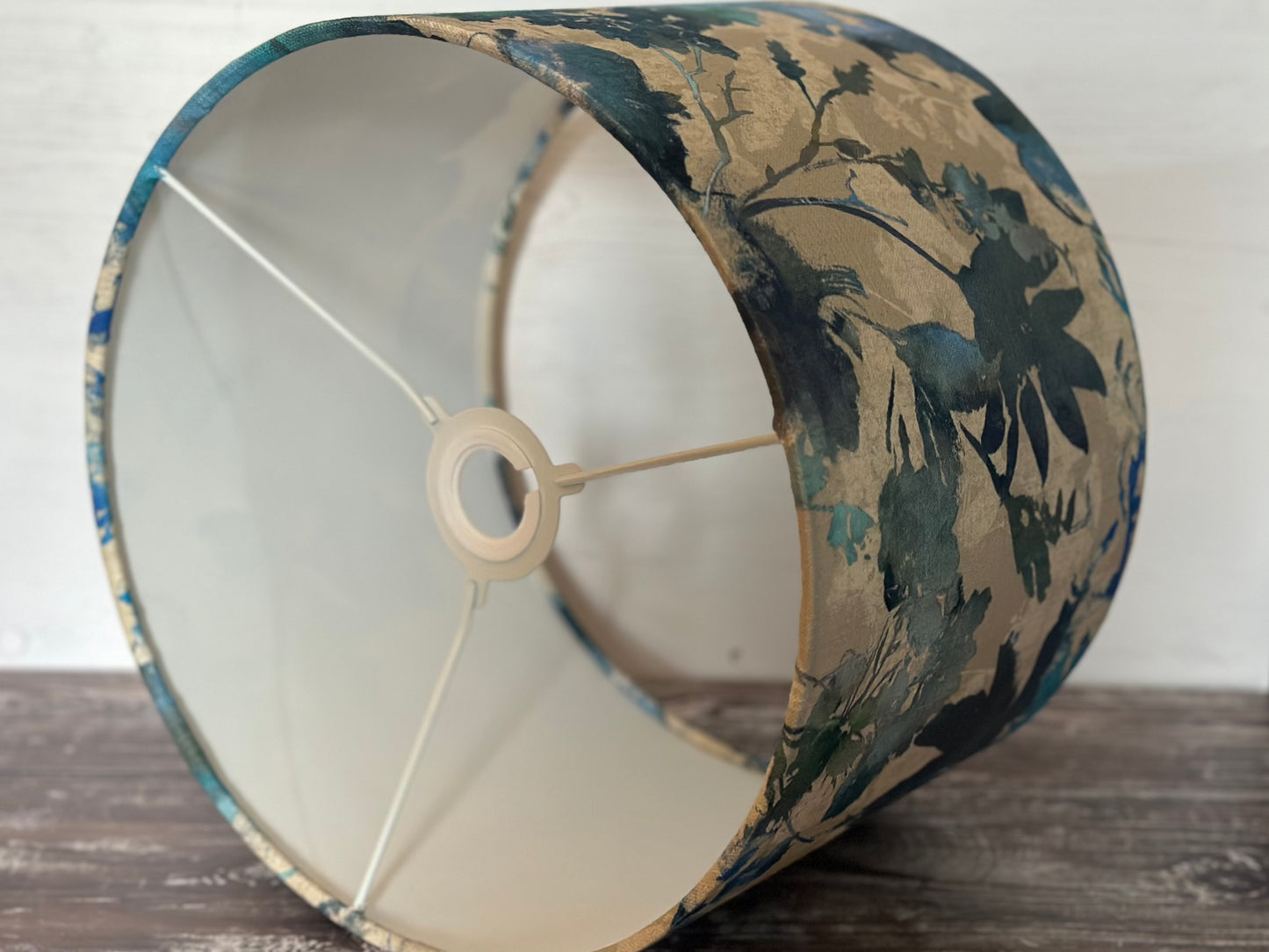 Blue watercolour flower lampshade