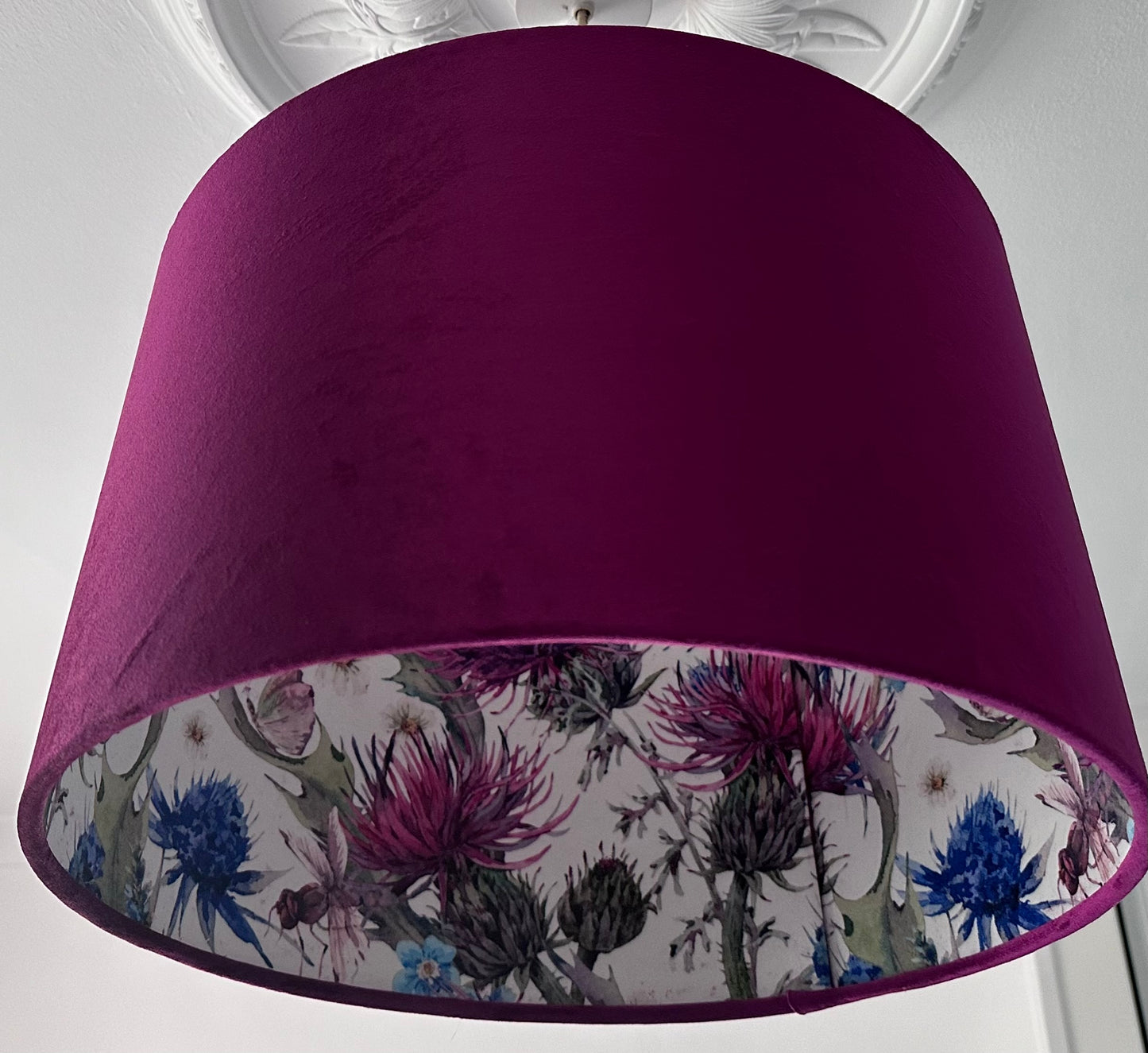 Double sided lampshade thistle