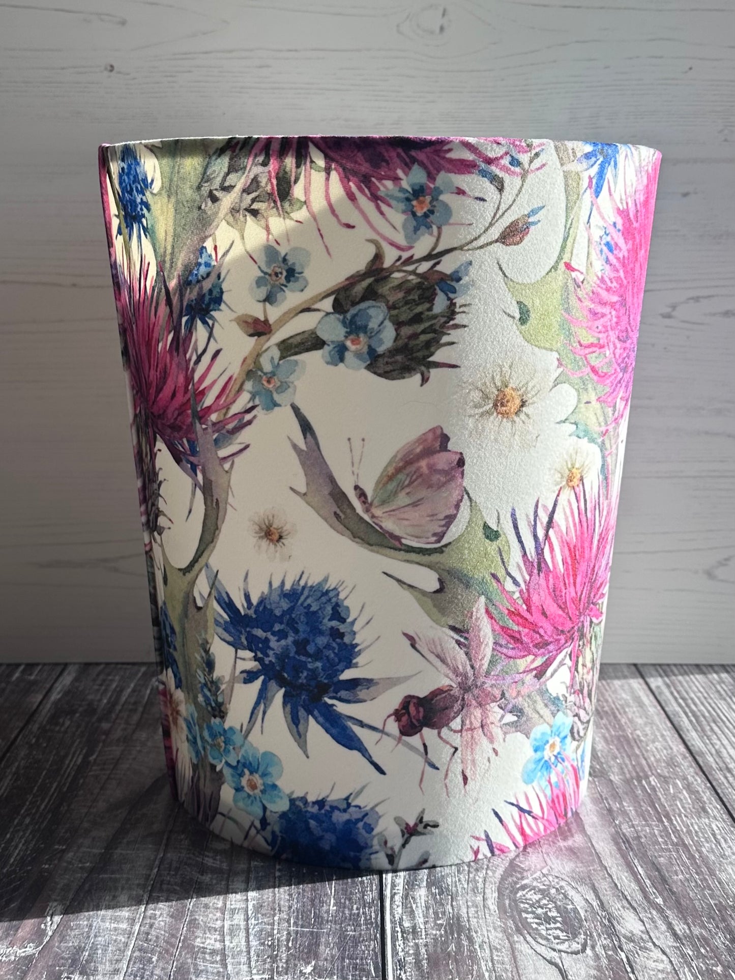 Thistle fabric paper bin