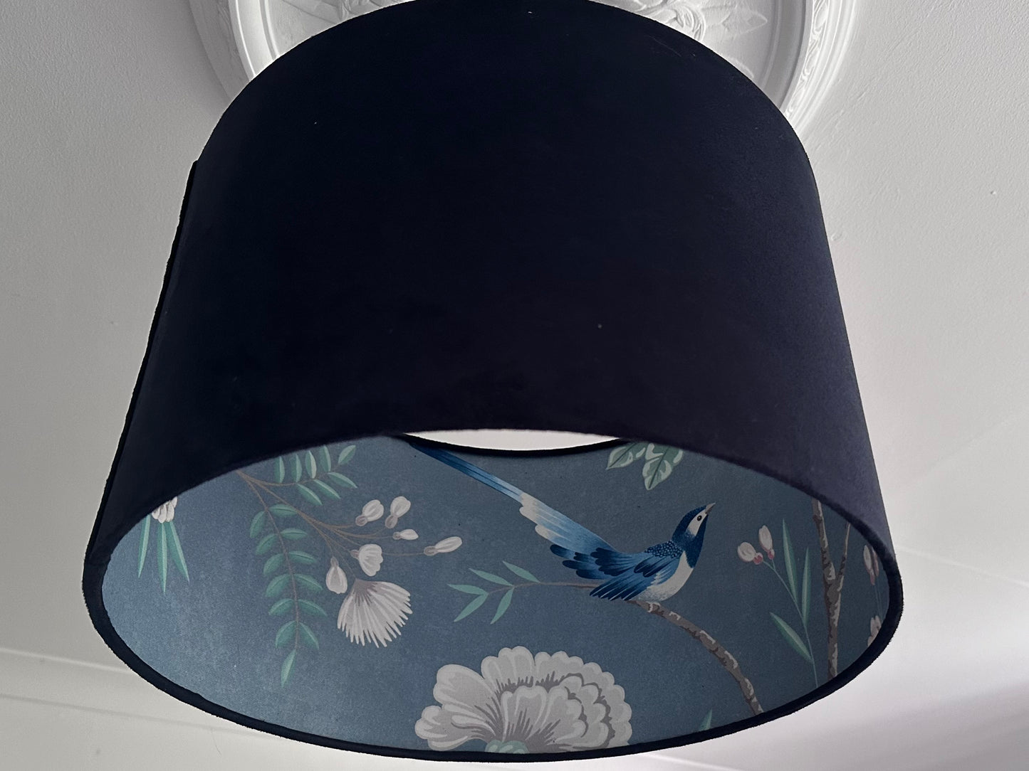 Double Sided Lampshade Blue Birds