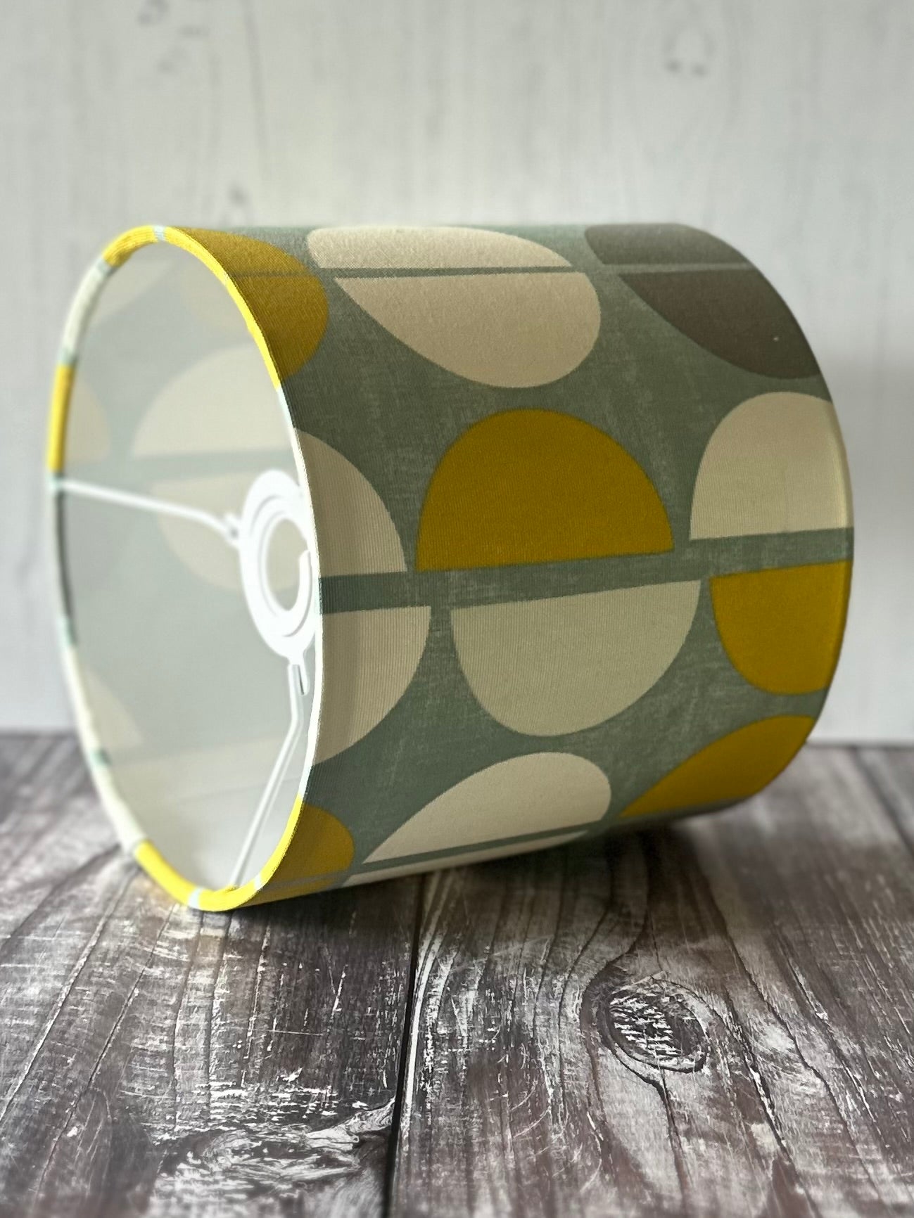 Retro Lampshade Blue & Yellow Circles