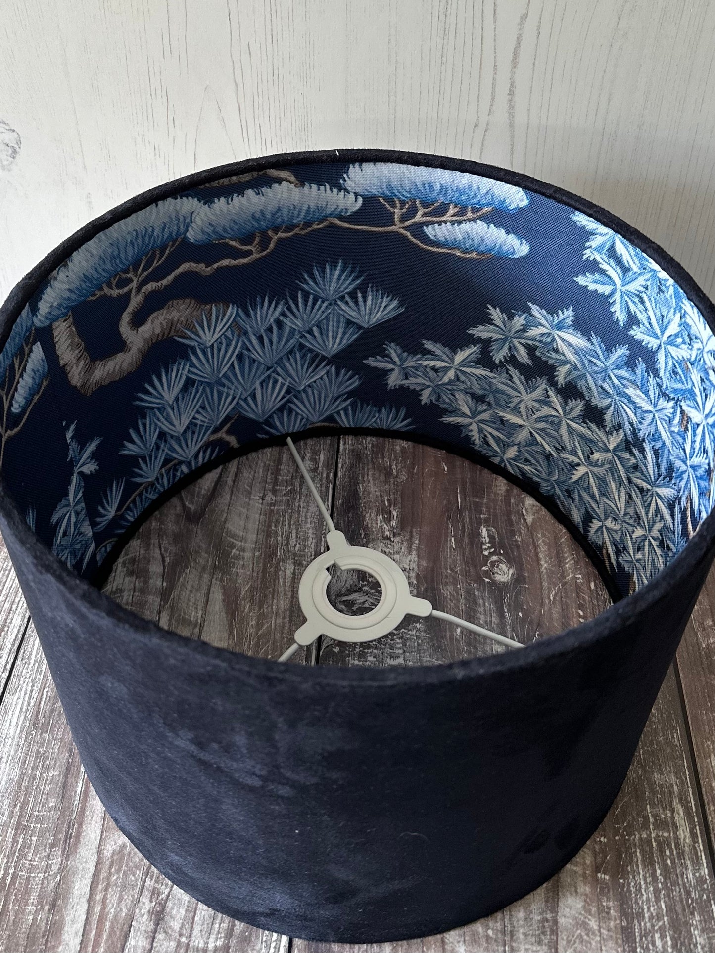 Double Sided Lampshade Blue Forest