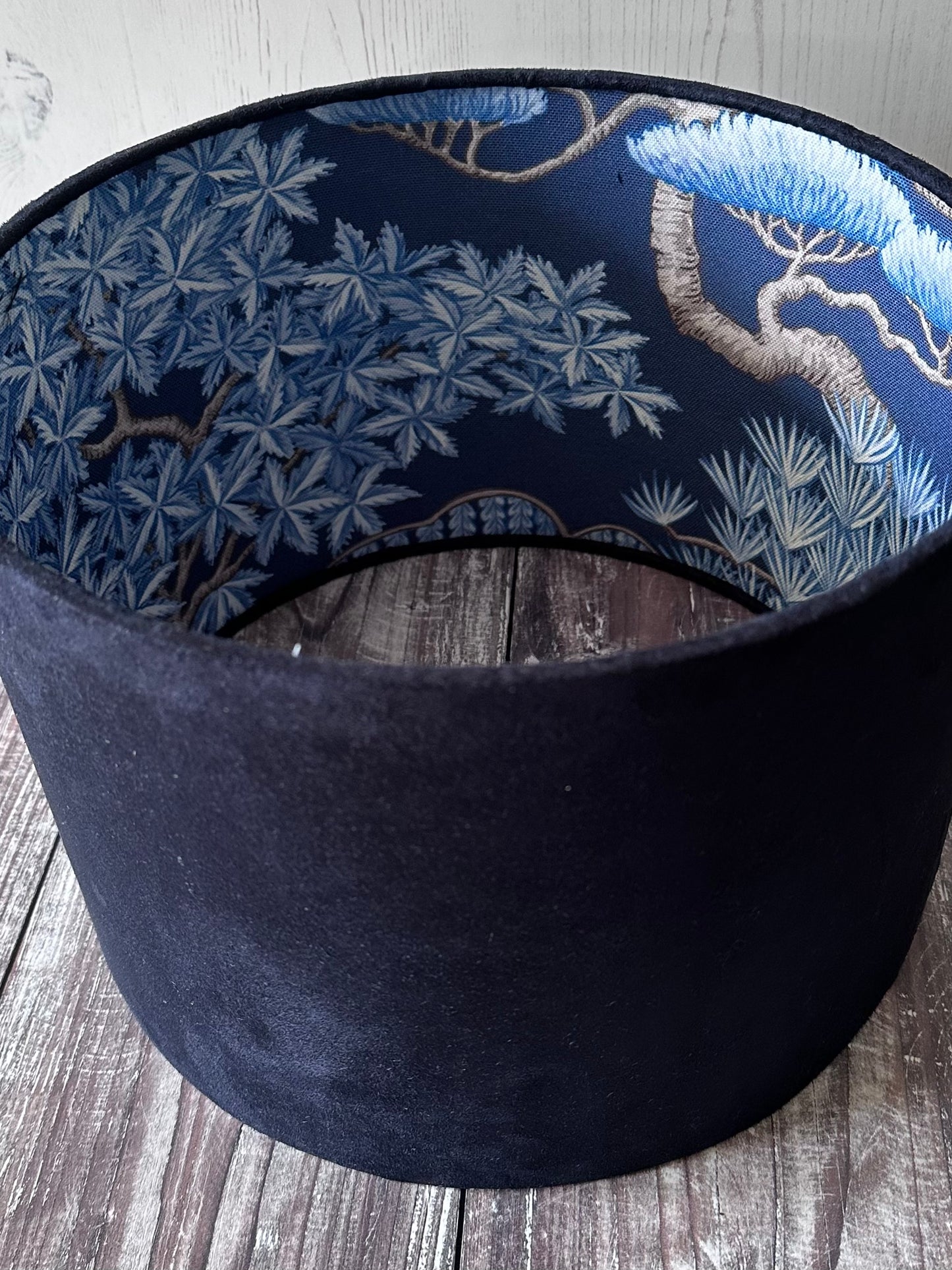 Double Sided Lampshade Blue Forest