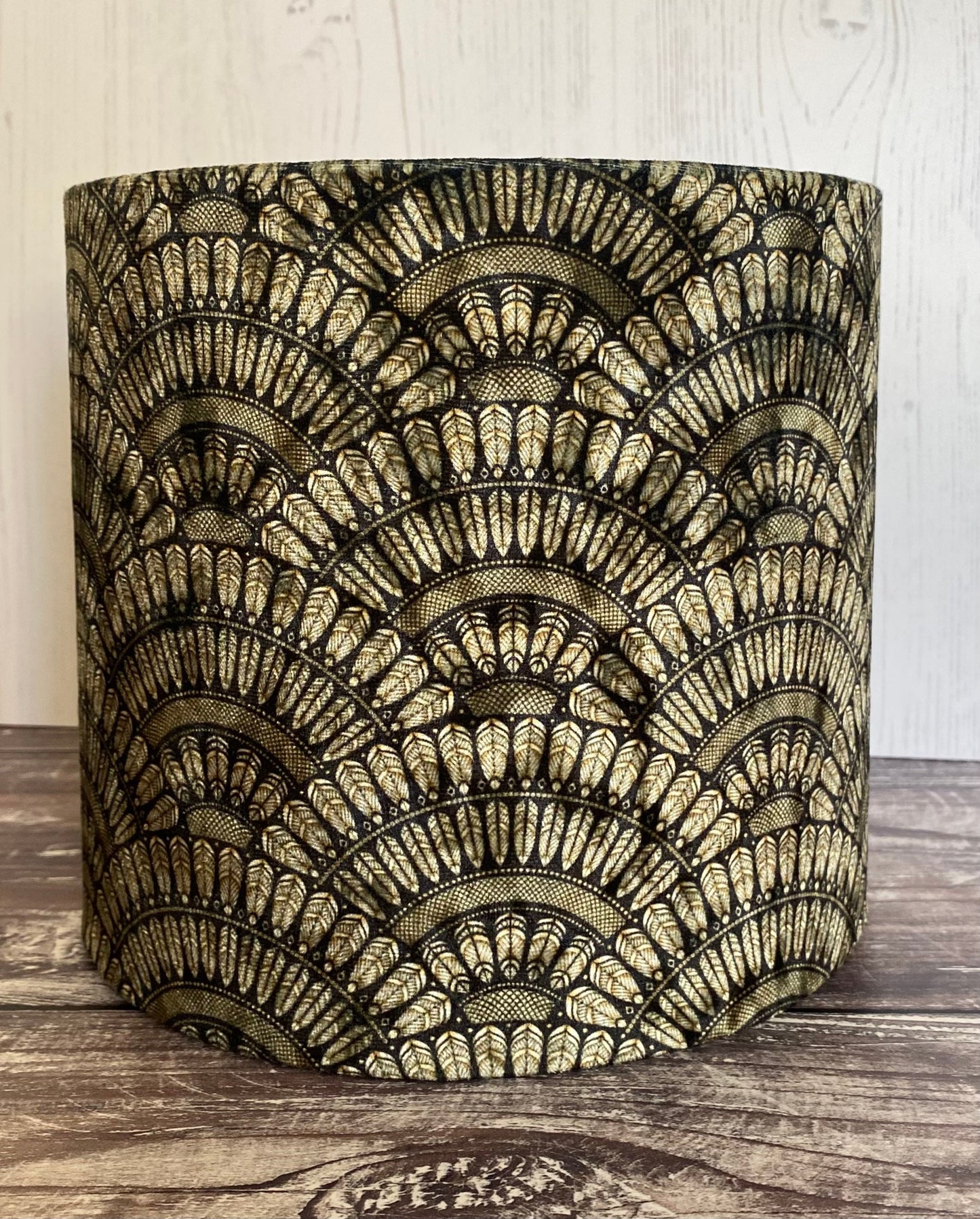 Art Deco Fan Black & Gold Lampshade