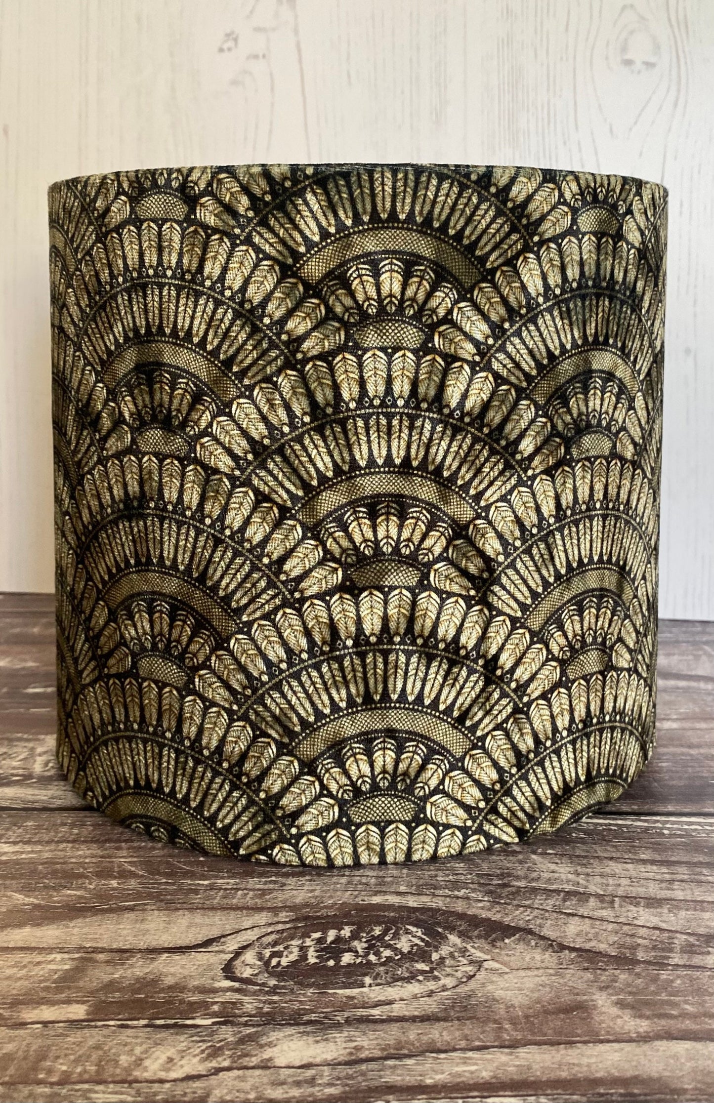 Art Deco Fan Black & Gold Lampshade