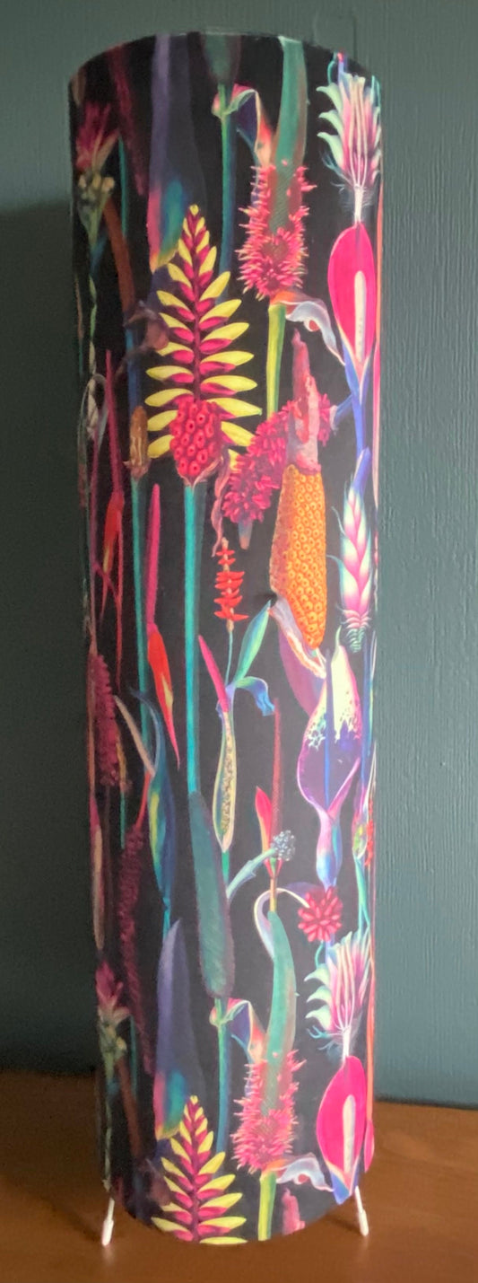 Exotic flower floor lamp