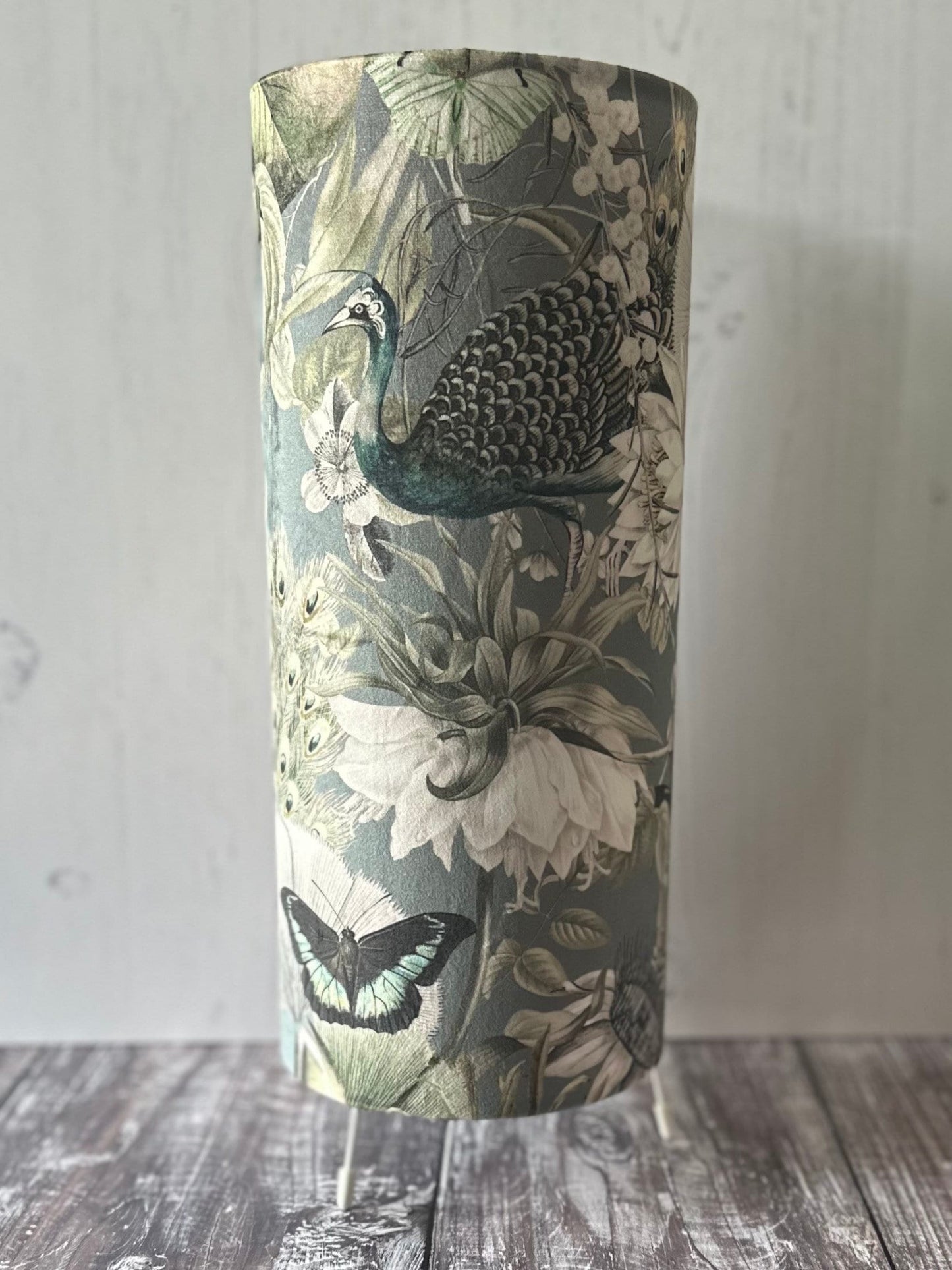 Peacock Table Lamp Grey